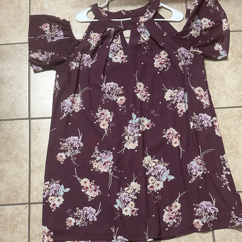 As U Wish Floral Purple Dress